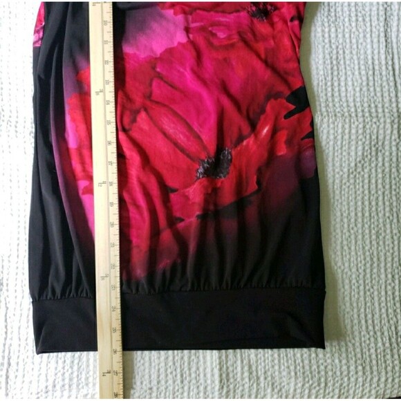 Studio Y Tank Top Black Red Maroon Floral Feminine USA Y2k 90's Women's Size S - Picture 11 of 11